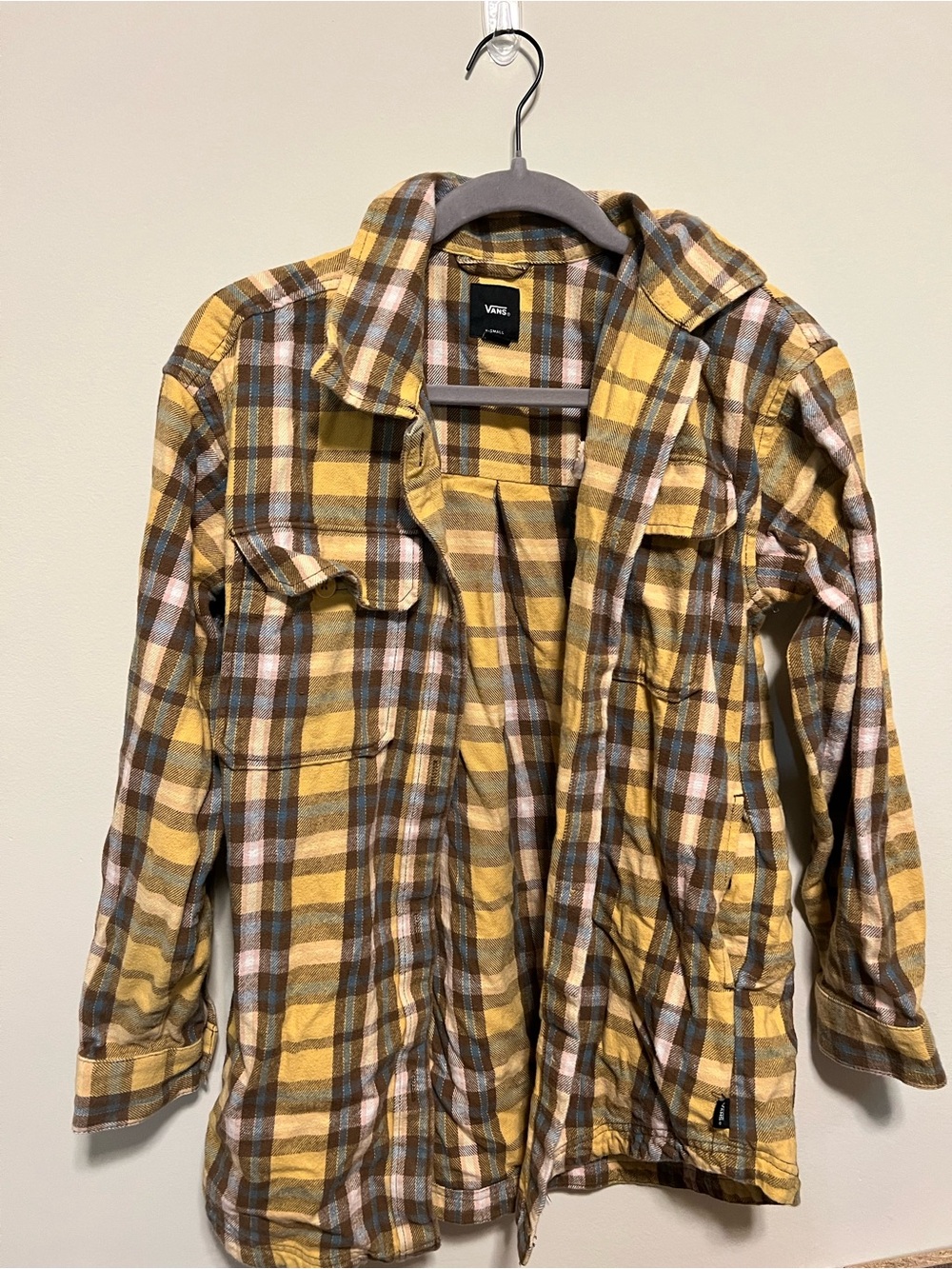 Vans Yellow & Brown Plaid Utility Jacket